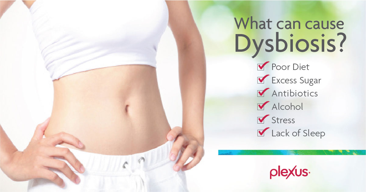 What can cause dysbiosis?